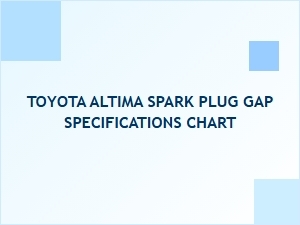 Spark Plug Gap Specifications for Your Toyota Altima